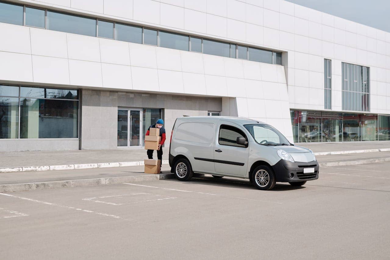 courier services delivery van
